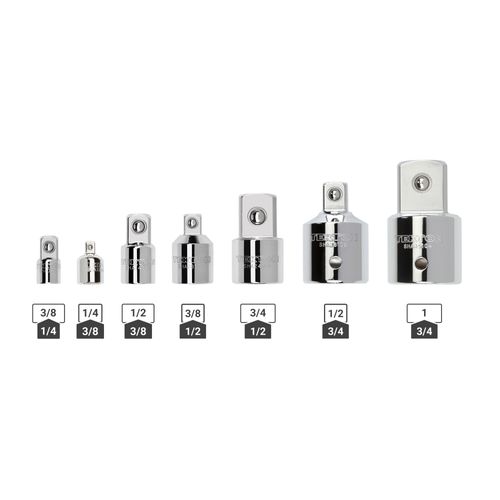 Main product image of 1/4, 3/8, 1/2, 3/4" Drive Adapter/Reducer Set (7-Piece)