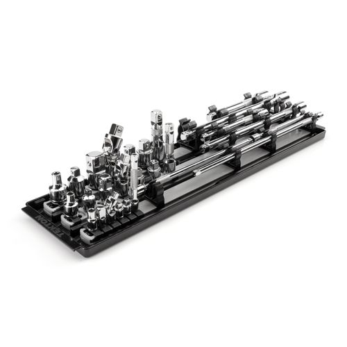 Main product image of 1/4", 3/8", & 1/2" Drive Extension and Accessory Set with Rails and Tray (27 Pieces)