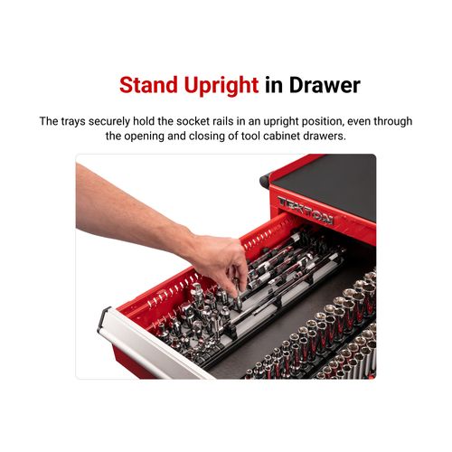 Main product image of 1/4", 3/8", & 1/2" Drive Extension and Accessory Set with Rails and Tray (27 Pieces)