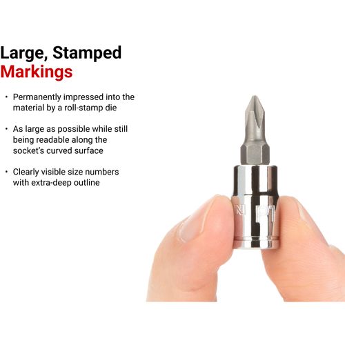 Main product image of 1/4" Drive x #3 Phillips Bit Socket