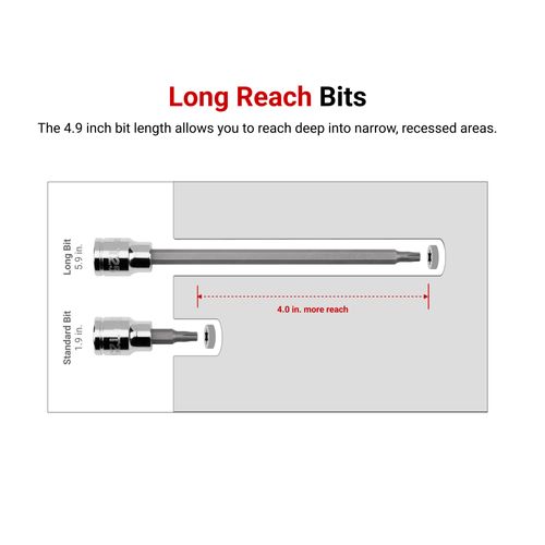 Main product image of 3/8" Drive x T45 Long Torx Bit Socket