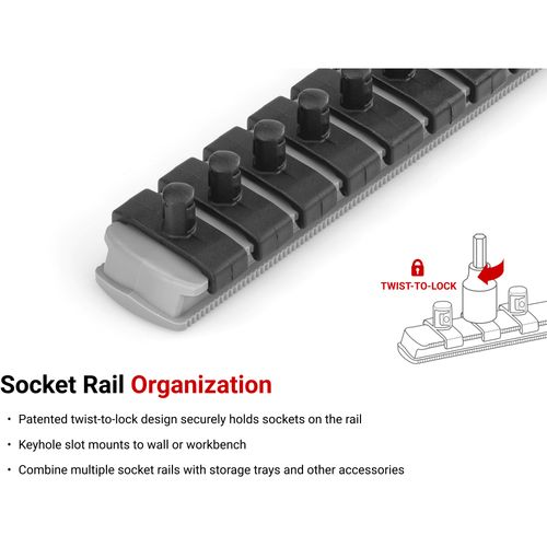 Main product image of 1/4" Drive Torx Bit Socket Set with Rail, 10-Piece (T6-T30)