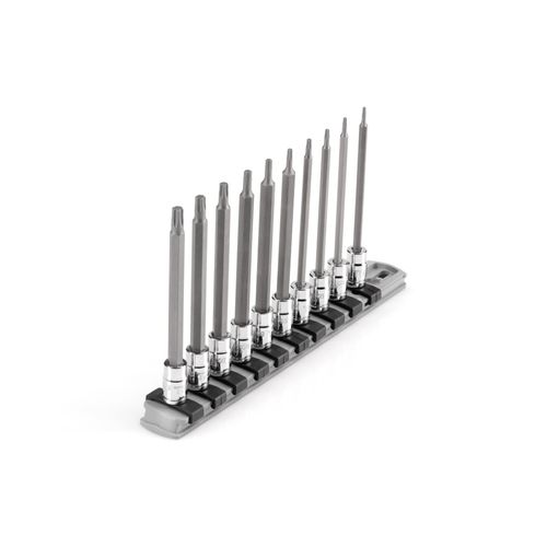 Main product image of 1/4" Drive Long Torx Bit Socket Set with Rail, 10 Pieces (T6 - T30)