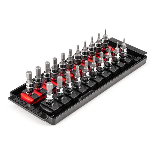 Main product image of 1/4" Drive Hex Bit Socket Set with Rails, 21-Piece (5/64-5/16", 2-8mm)
