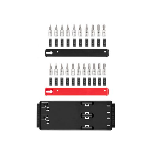 Main product image of 1/4" Drive Hex Bit Socket Set with Rails, 21-Piece (5/64-5/16", 2-8mm)