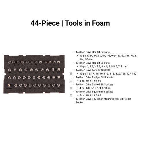 Main product image of 1/4" Drive Bit Socket Set w/ Mini Stacking Tool Box (44-Piece)