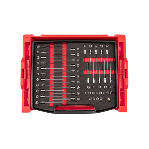 Main product image of 1/4" Drive Standard and Long Bit Socket Set w/ Open Top Drawer and Rack (75-Piece)
