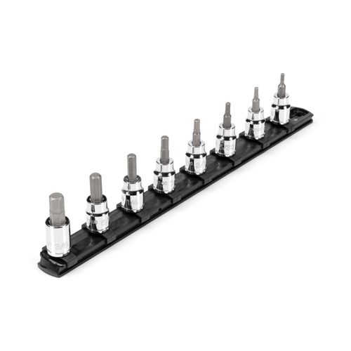 Main product image of 3/8 in Drive Hex Bit Socket Set with Rail, 8-Piece (1/8-3/8 in)