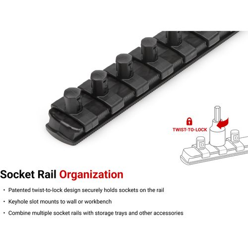 Main product image of 3/8 in Drive Hex Bit Socket Set with Rail, 8-Piece (1/8-3/8 in)