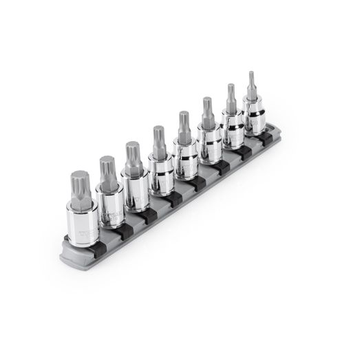 Main product image of 3/8" Triple Square Bit Socket Set with Rail, 8-Piece (M4-M12)