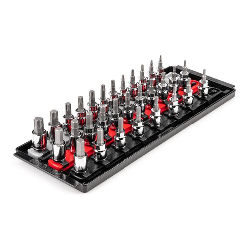 Main product image of 3/8" Drive Hex/Torx Bit Socket Set with Rails, 31-Piece (1/8-3/8", 3-10mm, T10-T60)
