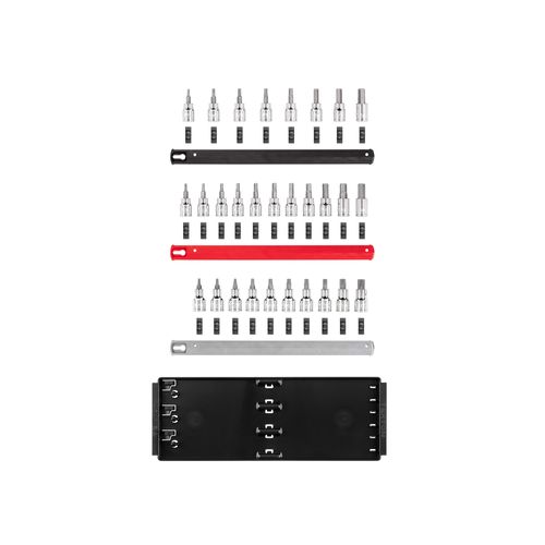 Main product image of 3/8" Drive Hex/Torx Bit Socket Set with Rails, 31-Piece (1/8-3/8", 3-10mm, T10-T60)
