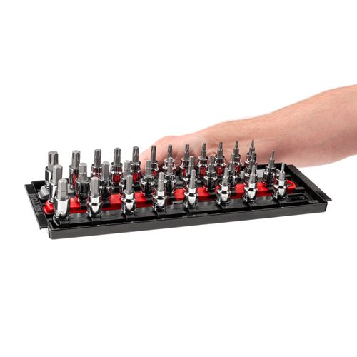 Main product image of 3/8" Drive Hex/Torx Bit Socket Set with Rails, 31-Piece (1/8-3/8", 3-10mm, T10-T60)