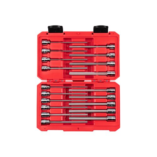 Main product image of 3/8" Drive Long Hex Bit Socket Set, 19-Piece (1/8-3/8", 3-10mm)