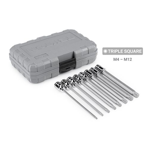 Main product image of 3/8" Long Triple Square Bit Socket Set, 8-Piece (M4-M12)