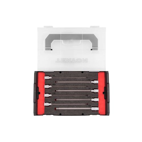 Main product image of 3/8" Drive Long Ball End Hex Bit Socket Set w/ Mini Stacking Tool Box, 8-Piece (1/8"- 3/8")