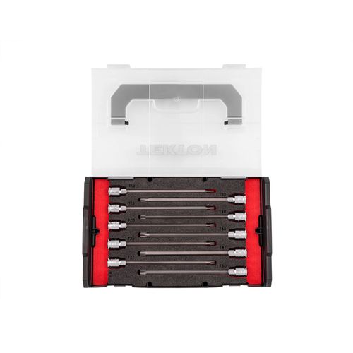 Main product image of 3/8" Drive Long Torx Bit Socket Set w/ Mini Stacking Tool Box, 10-Piece (T10 - T50)