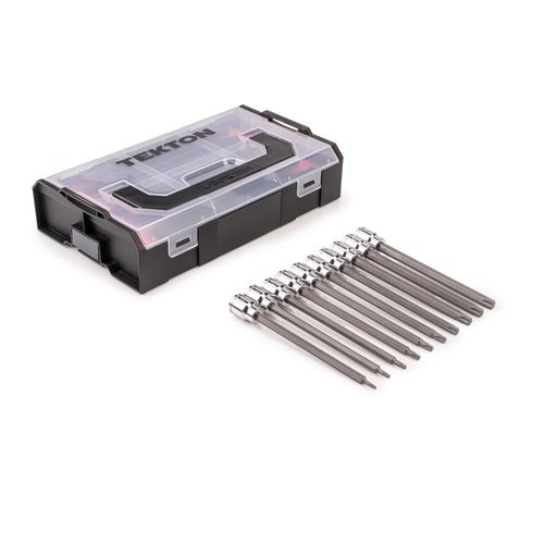 Main product image of 3/8" Drive Long Torx Bit Socket Set w/ Mini Stacking Tool Box, 10-Piece (T10 - T50)