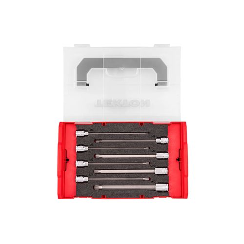 Main product image of 3/8" Drive Long Triple Square Bit Socket Set w/ Mini Stacking Tool Box, 8-Piece (M4 - M12)