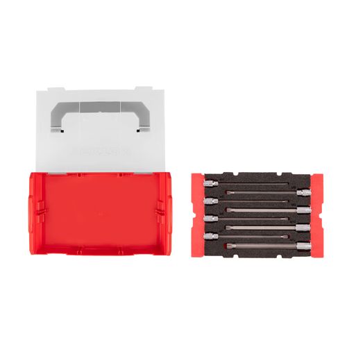 Main product image of 3/8" Drive Long Triple Square Bit Socket Set w/ Mini Stacking Tool Box, 8-Piece (M4 - M12)