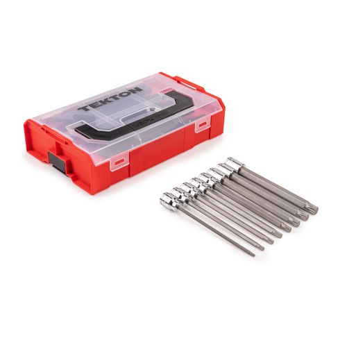 Main product image of 3/8" Drive Long Triple Square Bit Socket Set w/ Mini Stacking Tool Box, 8-Piece (M4 - M12)