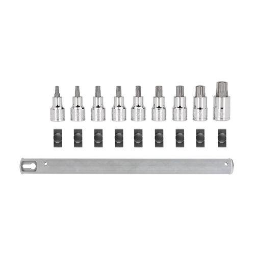 Main product image of 1/2" Drive Torx Bit Socket Set with Rail, 9-Piece (T30-T80)