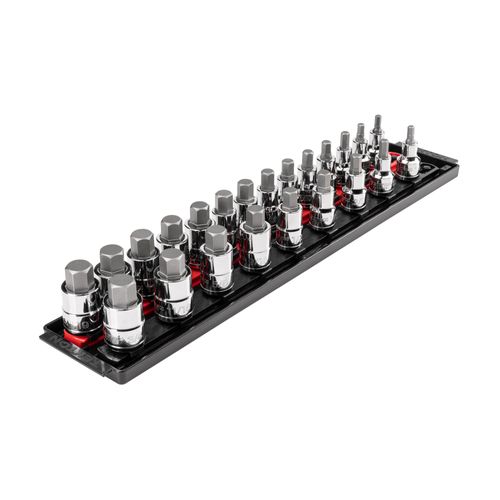 Main product image of 1/2" Drive Hex Bit Socket Set with Rails and Tray, 23-Piece (1/4-3/4", 6-19 mm)