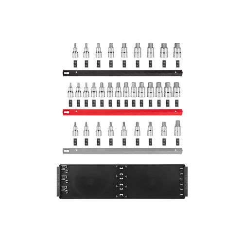 Main product image of 1/2" Drive Hex/Torx Bit Socket Set with Rails and Tray, 32-Piece (1/4-3/4", 6-19 mm, T30-T80)