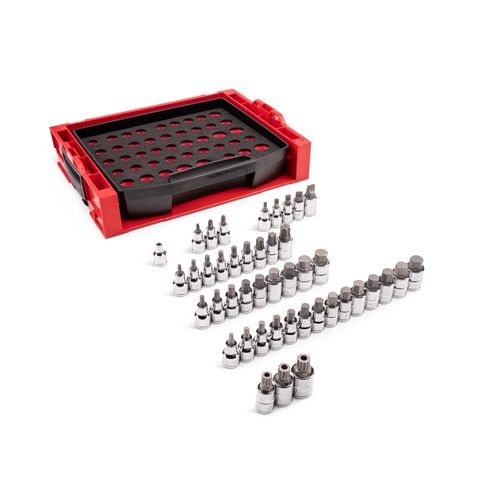Main product image of 1/2" Drive Bit Socket Set w/ Open Top Drawer and Rack (44-Piece)