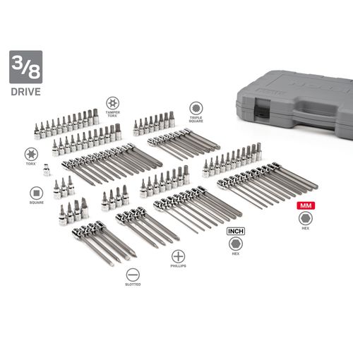 Main product image of 1/4', 3/8", & 1/2" Drive Bit Socket Set with Cases (248 Pieces)