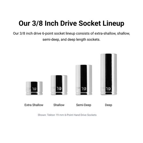 Main product image of 3/8" Drive x 11/16" Extra-Shallow 6-Point Socket