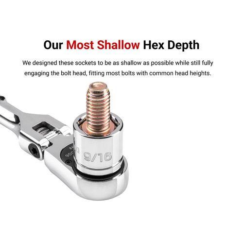 Main product image of 3/8" Drive x 11/16" Extra-Shallow 6-Point Socket