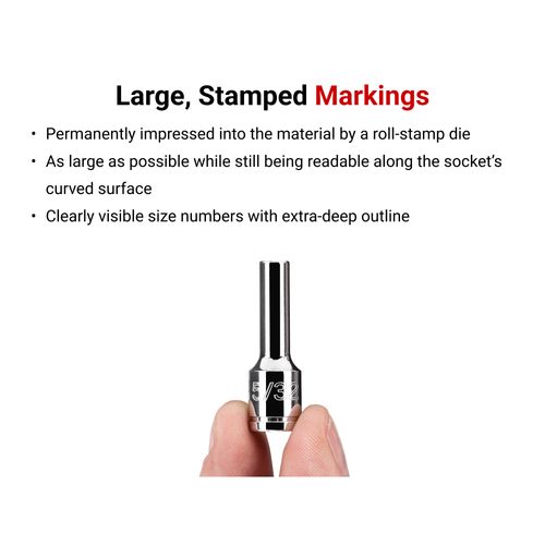 Main product image of 3/8" Drive x 1/4" Semi-Deep 6-Point Socket