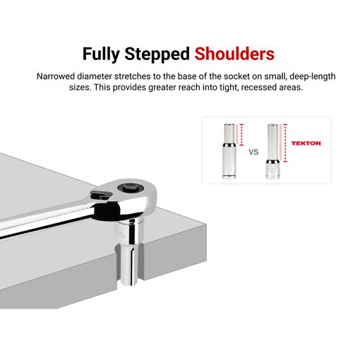 Main product image of 3/8" Drive x 9/32" Semi-Deep 6-Point Socket