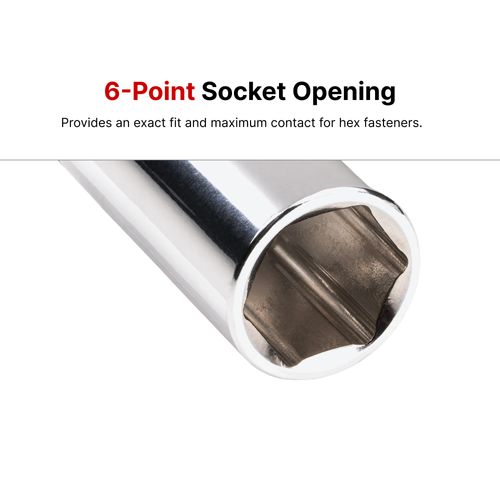 Main product image of 3/8" Drive x 7/16" Semi-Deep 6-Point Socket