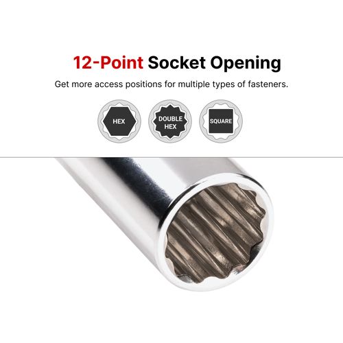 Main product image of 3/8" Drive x 7/8" Semi-Deep 12-Point Socket