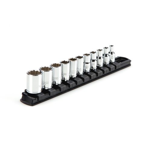 Main product image of 1/4" Drive 12-Point Socket Set with Rail, 11-Piece (5/32-9/16")