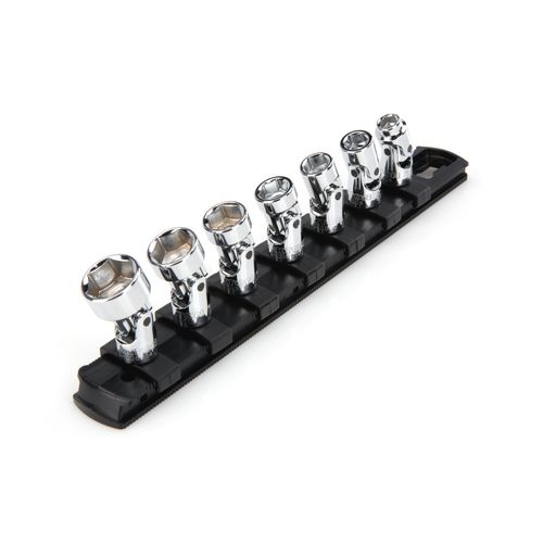 Main product image of 1/4" Drive Universal Joint Socket Set with Rail, 7-Piece (1/4-9/16")