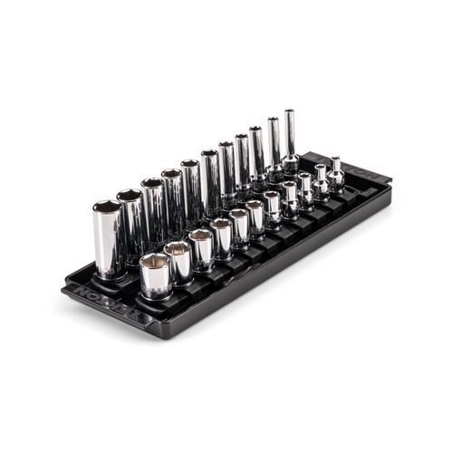 Main product image of 1/4" Drive 6-Point Socket Set with Rails, 22-Piece (5/32-9/16")