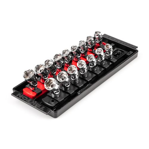 Main product image of 1/4" Drive Universal Joint Socket Set with Rails, 16-Piece (1/4-9/16", 6-14mm)