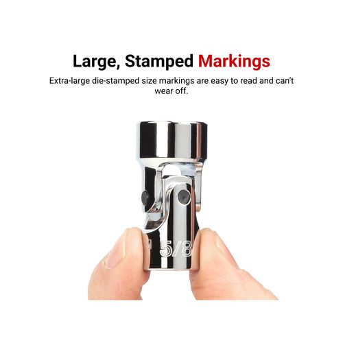 Main product image of 1/4" Drive Universal Joint Socket Set with Rails, 16-Piece (1/4-9/16", 6-14mm)