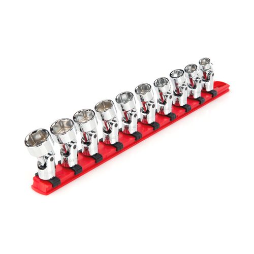 Main product image of 3/8" Drive Universal Joint Socket Set with Rail, 10-Piece (10-19mm)