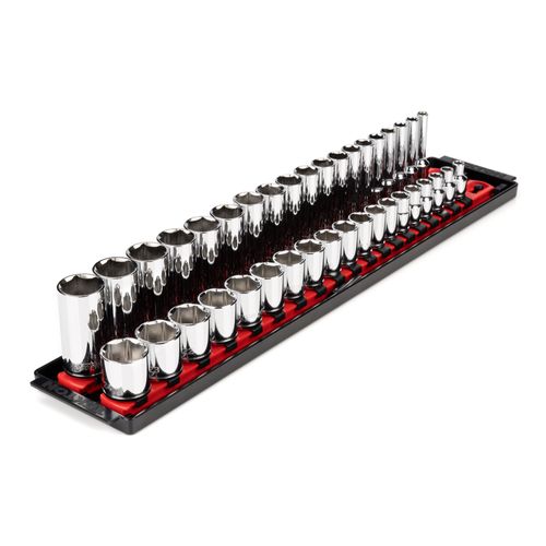 Main product image of 3/8" Drive 6-Point Socket Set with Rails, 38-Piece (6-24mm)