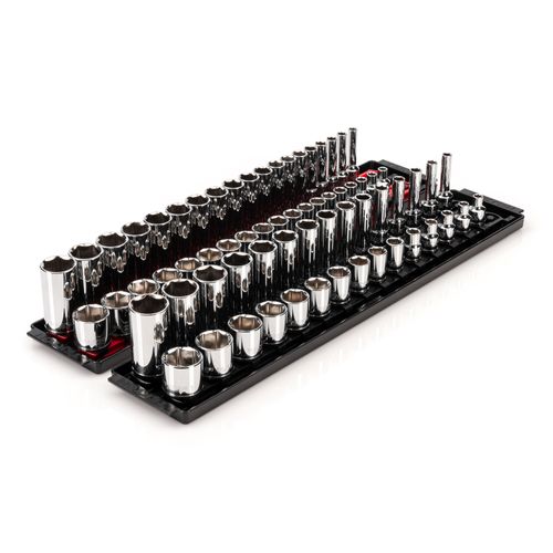 Main product image of 3/8" Drive 6-Point Socket Set with Rails, 68-Piece (1/4-1", 6-24mm)