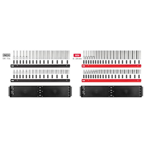 Main product image of 3/8" Drive 6-Point Socket Set with Rails, 68-Piece (1/4-1", 6-24mm)