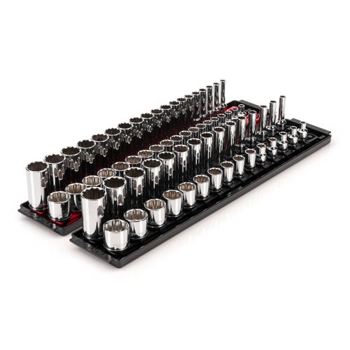 Main product image of 3/8" Drive 12-Point Socket Set with Rails, 68-Piece (1/4-1", 6-24mm)
