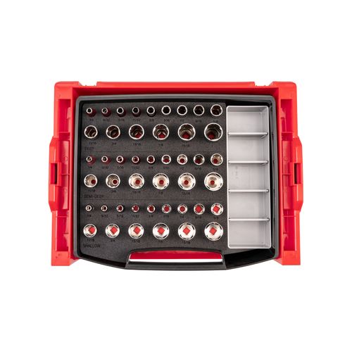 Main product image of 3/8" Drive Shallow, Semi-Deep, and Deep 6-Point Socket Set w/ Open Top Drawer and Rack, 45-Piece (1/4"- 1")
