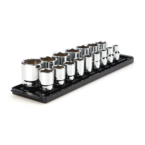 Main product image of 1/2" Drive 6-Point Socket Set with Rails, 16-Piece (3/8-1-5/16")