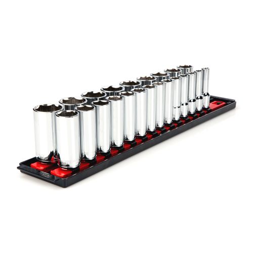 Main product image of 1/2" Drive Deep 6-Point Socket Set with Rails, 23-Piece (10-32mm)