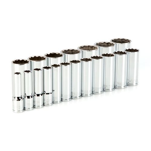 Main product image of 1/2" Drive Deep 12-Point Socket Set, 19-Piece (3/8 - 1-1/2")